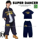 キッズ ダンス 衣装 ネイビー ヒップホップ ダンス衣装 セットアップ 子供ダンス服 派手 韓国 K-POP hiphop 男の子 ガールズ ダンス衣装 キッズ シャツ パンツ