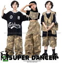ヒップホップ ダンス衣装 セットアップ ガールズ 男の子 迷彩 カモフラージュ キッズダンス衣装 トップス ビスチェ 迷彩パンツ K-POP 韓国 ベージュ 黒