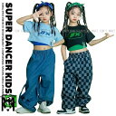 キッズダンス衣装 ガールズ ヒップホップ へそ出し トップス パンツ ダンス衣装 セットアップ HIPHOP ファッション K-POP 韓国 水色 黒