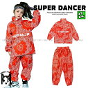 キッズダンス衣装 セットアップ 派手 ダンス衣装 キッズ ヒップホップ ファッション 男の子 ガールズ トップス パンツ K-POP 韓国 ペイズリー柄 赤