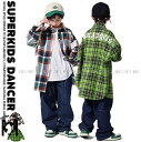 チェックシャツ キッズダンス衣装 ヒップホップ ファッション ダンス衣装 キッズ トップス 男の子 ガールズ ネルシャツ チェック柄 格子柄 派手 K-POP ...