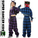 キッズダンス衣装 セットアップ ガールズ ヒップホップ 衣装 チェック柄 ジャケット パンツ ダンス衣装 キッズ へそ出し 派手 K-POP 韓国 チェック 紫...