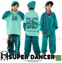 ヒップホップ 衣装 キッズダンス衣装 セットアップ 韓国 子供ダンス服 派手 緑 K-POP hiphop レッスン着 男の子 ガールズ ダンス衣装 キッズ 重...