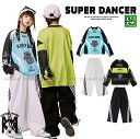 ヒップホップ 衣装 キッズダンス衣装 セットアップ 韓国 子供ダンス服 派手 水色 黒 白 黄緑 K-POP hiphop 男の子 ガールズ ダンス衣装 キッズ...