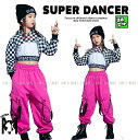 キッズダンス衣装 セットアップ ガールズ ヒップホップ ファッション 派手 へそ出しトップス デニムパンツ K-POP 韓国 白黒 ピンク