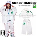 ダンス衣装 キッズ ヒップホップ セットアップ ジャケット パンツ キッズダンス衣装 ガールズ 男の子 ヒップホップファッション 派手 K-POP 韓国 白 緑