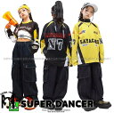 ヒップホップ 衣装 キッズダンス衣装 セットアップ 黄色 黒 デニム K-POP 韓国 hiphop 子供ダンス服 派手 男の子 ガールズ ダンス衣装 キッズ ...