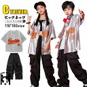 ベースボールシャツ シルバー キッズダンス衣装 セットアップ ヒップホップ シャツ 光沢 カーゴパンツ 黒 ゆったり へそ出し トップス ビスチェ k-pop ...