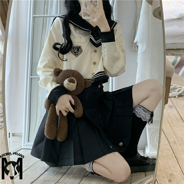 セーラー服 大きいサイズ 卒業式 小学校女子 セーラー服 長袖 卒服 女の子 なんちゃって制服 大きいサイズ 中学生 高校生 卒服 韓国 入学式 女子高生 レディース 発表会 JK シャツ リボン セーラー襟 プリーツスカート 卒園式 子供服 黒 jk 受験 入学式 子供服 コスプレ