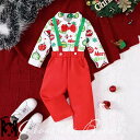 クリスマス ベビー 子供服 2点セット シャツ パンツ 赤 緑 赤ちゃん 子供 男の子 女の子 キッズ 長袖 グリーン レッド クリスマス衣装 コスチューム コスプレ ベビー服 キャラクター衣装 サンタさん 衣装 仮装 プレゼント ギフト コスプレ 撮影 1歳 2歳 可愛い