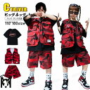 迷彩 ベスト 赤 キッズダンス衣装 セットアップ ヒップホップ tシャツ 半ズボン 迷彩 ベスト k-pop 衣装 男の子 女の子 ダンス衣装 キッズ レッド ...