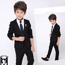 【送料無料】子供服 キッズフォーマルスーツ 男の子 セットアップ ジャケット シャツ ズボン ネクタイ ブローチ 紳士服 長袖 こども おしゃれ 発表会 結婚式...