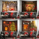 】タペストリー クリスマス クリスマス飾り クリスマスタペストリー 壁掛け 壁飾り ツリー サンダークロス ライト 星 きらきら 雪 おしゃれ 室内装飾 装飾布...