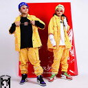 黄色 ジャケット パンツ キッズ 男の子 女の子 HIPHOP ダンス衣装 原宿系 ストリートダンス tシャツ 上下セット 競技 体操服 発表会衣装 演出服 練...