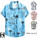 アロハシャツ メンズ 半袖シャツ 開襟シャツ 夏服 お兄系 柄シャツ 総柄 花柄シャツ ハワイ風 カジュアルシャツ トップス シャツ 夏 父の日 海辺 海 キャ...