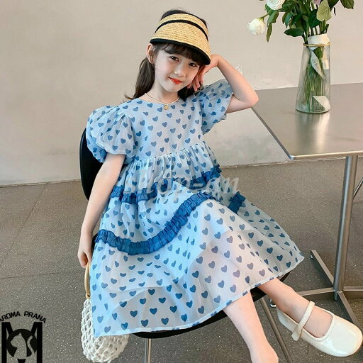 キッズ ワンピース 子供 ドレス 夏服 ガールズ ハート 洋服 半袖 膝丈 ミモレ丈 ジュニア チュールスカート バブルスリーブ エレガント ナチュラル オシャレ 可愛い 舞台衣装 お出掛け着 普段着 通園 通学 入学式 ピアノ発表会 誕生日プレゼント ギフト ブルー 送料無料 キッズ ワンピース 子供 ドレス 夏服 ガールズ ハート 洋服 半袖 膝丈 ミモレ丈 ジュニア チュールスカート バブルスリーブ エレガント ナチュラル オシャレ 可愛い 舞台衣装 お出掛け着 普段着 通園 通学 入学式 ピアノ発表会 誕生日プレゼント ギフト ブルー 送料無料