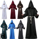 ハロウィン 衣装 メンズ レディース コスプレ cosplay 仮装 神父 死神 ロング マント フード付き コート 大人 キッズ 魔法使い ローブ 悪魔 サタ...