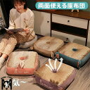 座布団 夏 通気 クッション 両面使える 接触冷感 ひんやり チェアクッション フロアクッション 厚め 背もたれ 座面クッション 椅子用 可愛い 床 座る デス...