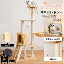 キャットタワー 据え置き 猫ハウス 猫タワー 展望台 隠れ家 階段 機能満載 爪とぎ 多頭飼い 安定感抜群 頑丈 爪研ぎ 天然サイザル麻 耐久 省スペース 猫ハ...