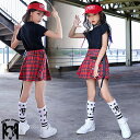 ダンス 衣装 ガールズ キッズ ヒップホップ Tシャツ スカート トップス 上下セット キッズ 女の子 ダンス 衣装 ストリート 原宿系 ファッション ダンス tシャツ ダンス チュチュスカート HIPHOP ダンス衣装で迷ってる方必見!