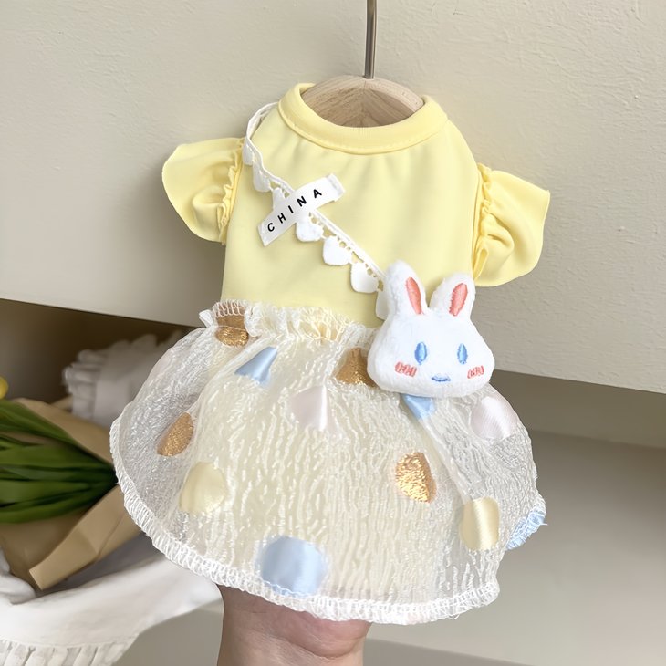 小型犬犬服ペット服うさぎワンピース...