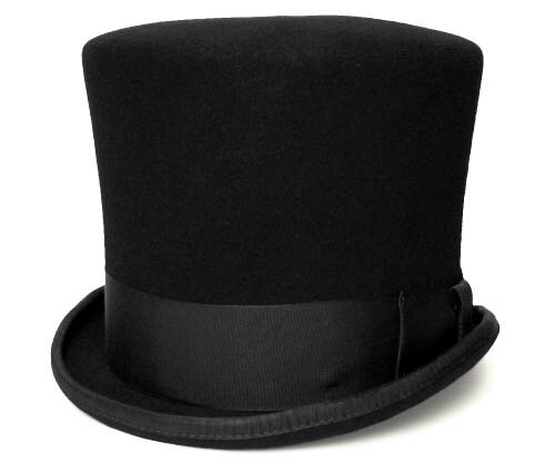 ニューヨークハット 【送料無料】　New York Hat ニューヨークハット #5008 18t Century Topper 18世紀　トッパー　, Black　【　帽子　フエルトハット　シルクハット　大きいサイズ　メンズ　レディース　男女兼用　】