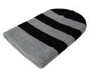 ニューヨークハット 帽子 レディース New York Hat ニューヨークハット 4925 Rib Striped Hi Top　リブ　ストライプ　ハイトップ　, Black/Charcoal　｜　帽子　ニットキャップ　メンズ　レディース　男女兼用