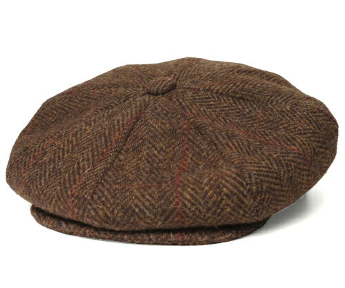 ニューヨークハット New York Hat　ニューヨークハット　9095　Harris Tweed Newsboy　ハリスツイード　ニュースボーイ　ブラウン　グレー　グリーン　帽子　キャスケット　ハンチング　紳士　メンズ　レディース　男女兼用　ツバ短　あす楽