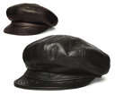 New York Hat ニューヨークハット 9267 Croc Spitfire クロック スピットファイア Black Brown キャスケト 本革 レザー...