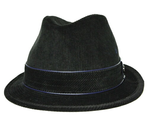 送料無料　Orobianco　オロビアンコ　CORDUROY FEDORA　コーデュロイ　フェドラ　Black　帽子　ハット　中折れハット　メンズ　レディース　男女兼用　ギフト　あす楽