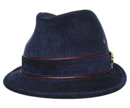 送料無料　Orobianco　オロビアンコ　CORDUROY FEDORA　コーデュロイ　フェドラ　Navy　帽子　ハット　中折れハット　メンズ　レディース　男女兼用　ギフト　あす楽