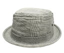 New York Hat（ニューヨークハット）ポークパイハット #3058 PLAID LINEN STINGY, Grey その1