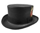 New York Hat ニューヨーク ハット #2203 Toyo Top Hat Black 帽子 ストロー メンズ レディース 男女兼用 ギフト 紳士 結...