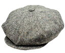 ニューヨークハット New York Hat 9030 TWEED NEWSBOY 帽子 キャスケット ツイード ニュースボーイ グレー Grey 紳士 婦人 メンズ レディース 男女兼用