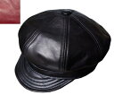 ニューヨークハット ニューヨークハット New York Hat 帽子　キャスケット レザー 9207 LAMBSKIN SPITFIRE　ランバスキン　スピットファイア　Black　Wine メンズ レディース 送料無料 大きいサイズ