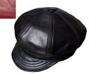 ニューヨークハット New York Hat 帽子 キャスケット レザー 9207 LAMBSKIN SPITFIRE ランバスキン スピットファイア Black Wine メンズ レディース 送料無料 大きいサイズ