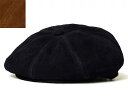 New York Hat（ニューヨークハット） スエードニュースボーイ　ハンチングキャスケット #9230 Suede Newsboy Black Rust その1
