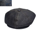 ニューヨークハット ニューヨークハット New York Hat キャスケット #6103 DENIM STITCH NEWSBOY デニムステッチ ニュースボーイ Black Blue 紳士 婦人 メンズ レディース 男女兼用