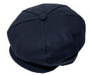 ニューヨークハット New York Hat 6218 CANVAS NEWSBOY キャスケット キャンバス ニュースボーイ　Navy　帽子 キャンバス　無地　紳士　婦人　メンズ　レディース　男女兼用