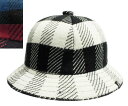 KANGOL　Frontier Casual　カンゴール　フロンティアカジュアル　Black/Off White　Urchin/Black　Sapphire/Black　帽子　チェック　カジュアル　紫外線予防　ハット　メンズ　レディース　男女兼用　あす楽