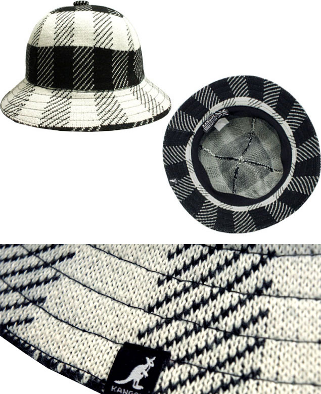 KANGOL　Frontier Casual　カンゴール　フロンティアカジュアル　Black/Off White　Urchin/Black　Sapphire/Black　帽子　チェック　カジュアル　紫外線予防　ハット　メンズ　レディース　男女兼用　あす楽