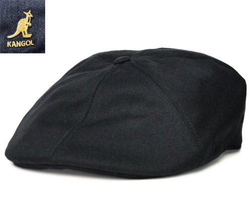ブランドハンチング（メンズ） KANGOL カンゴール WOOL FLEX 504 ウール フレックス504 Black Denim 帽子 ハンチング メンズ レディース 男女兼用