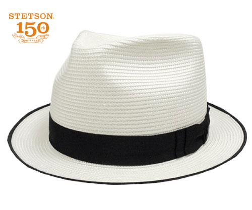 帽子 ストローハット リボン UV アメリカ ステットソン STETSON GULLVER ST105 白 高級 メンズ レディース 1