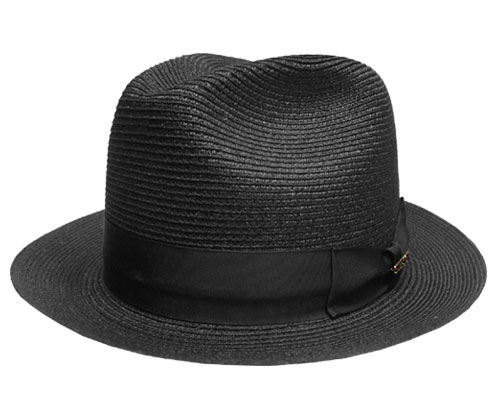 帽子 ステットソン STETSON SE132 マニッシュ ストロー ハット 黒 アメリカ製 高級 日よけ メンズ レディース