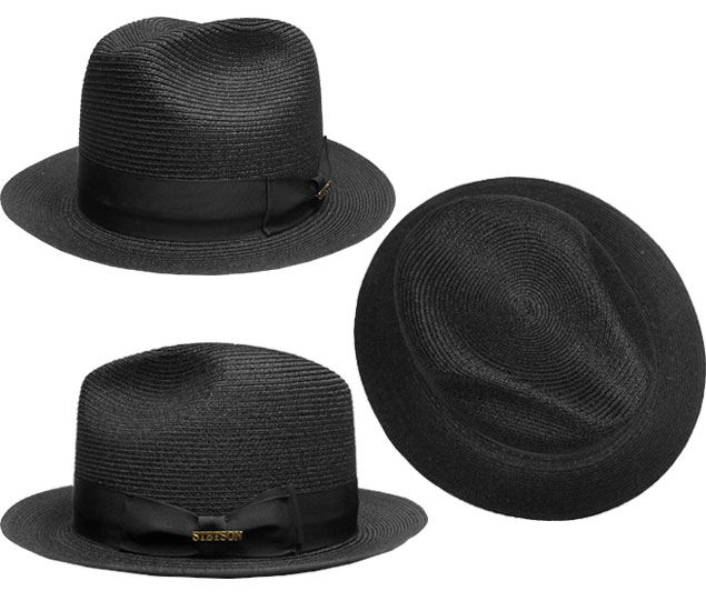 帽子 ステットソン STETSON SE132 マニッシュ ストロー ハット 黒 アメリカ製 高級 日よけ メンズ レディース