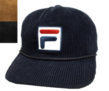 FILA フィラ FLS CORDUROY 5P SNAP BACK NAVY BLACK BEIGE 野球帽 コーデュロイ キャップ 帽子 メンズ レディース 男女兼用 あす楽