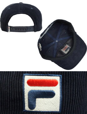 FILA フィラ FLS CORDUROY 5P SNAP BACK NAVY BLACK BEIGE 野球帽 コーデュロイ キャップ 帽子 メンズ レディース 男女兼用 あす楽