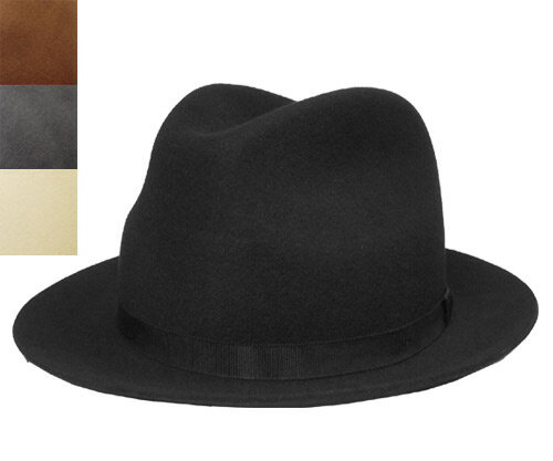 ニューヨークハット 帽子 レディース New York Hat ニューヨークハット #5306 Raw Edge Fedora ローエッジフェドラ BLACK WHISKE DARKGREY ANTIQUEWHITE 帽子 ハット 紳士 メンズ レディース 男女兼用