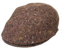 New York Hat ニューヨークハット 9069 Woolrich Tweed Pub ウールリッチ ツイード パブ BROWN ハンチング 紳士 婦人 ...