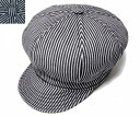 ニューヨークハット 帽子 キャスケット ハンチング NEW YORK HAT 6305 HICKORY SPITFIRE Navy Stripe メンズ レディース 大きいサイズ 春夏秋冬